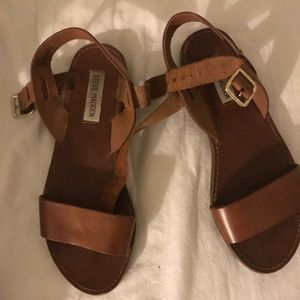 Brown Leather Steve Madden Sandals